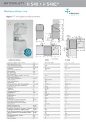 Ackermann Haubenspülmaschine H 540E m. eingebautem Enthärter, 