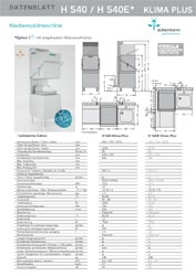 Ackermann Haubenspülmaschine H 540E Klima Plus m. eingebautem Enthärter, 