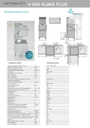 Ackermann Haubenspülmaschine H 640 Klima Plus, 