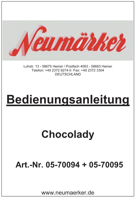 Bedienungsanleitung Cocolady