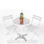 Preview: Bolero Bistrotisch rund 1 Bein 60 cm Edelstahl