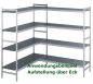 Preview: Fermostock 6611 Alu-Regal 1080 x 560 x 1800 mm mit 4 Auflagen max. 900 kg Feldlast