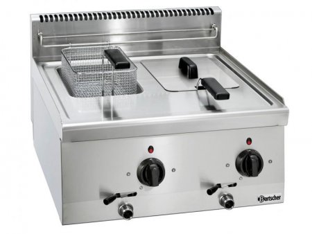 Bartscher Elektro-Doppel-Friteuse 2 x 6 Liter Serie 600, versandkostenfrei