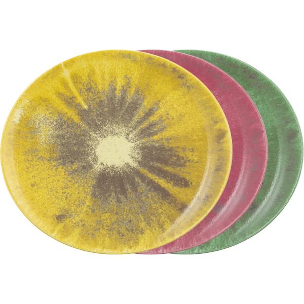 Teller oval 34 cm Seltmann Weiden 5235 MODERN LIFE Batik  001.774420 001.774438 001.774456 Kurkuma Hibiskus Matcha