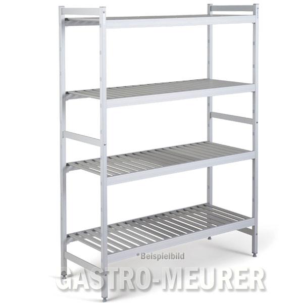 Fermostock 6811 Alu-Regal 2190 x 360 x 1800 mm mit 4 Auflagen max. 900 kg Feldlast, versandkostenfrei