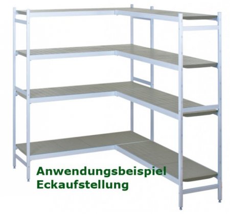 Fermostock 6622 Alu-Regal 3330 x 560 x 1800 mm mit 4 Auflagen max. 900 kg Feldlast