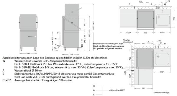 Ackermann H 530-1 Haubenspülmaschine