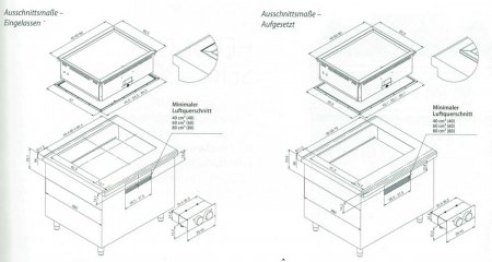 Induktionsfeld Einbau 2 Zonen Drop-In Queen 700