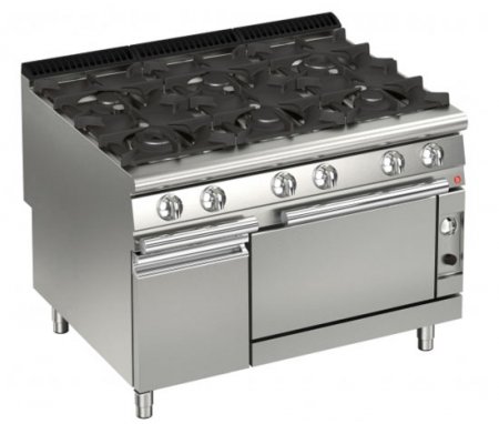 AFG 6 Flammen-Gasherd mit Gas-Backofen 46,9 kW Standgerät, Queen 900, versandkostenfrei