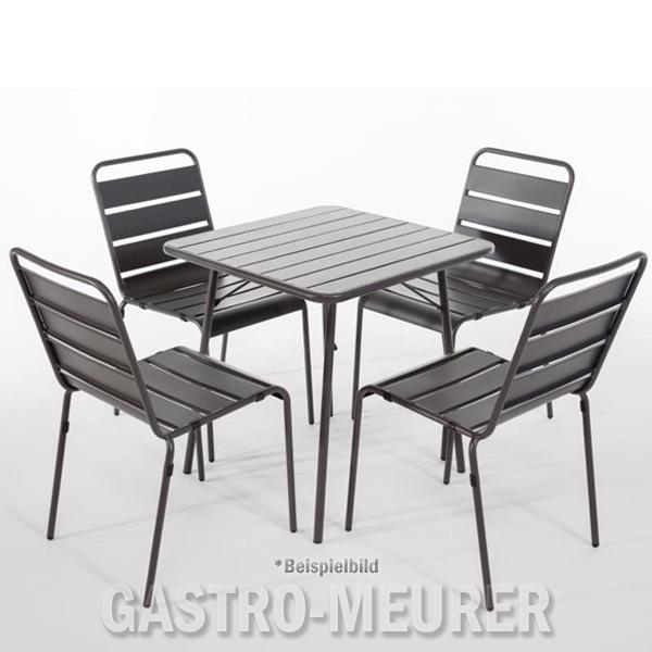 Bolero Bistrotisch Quadratisch Stahlgrau 70cm