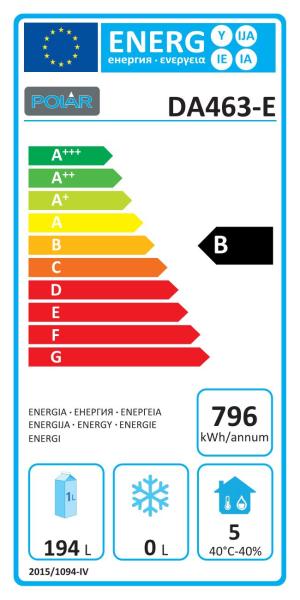 POLAR Unterbau-Kühltisch DA463, 3-türig