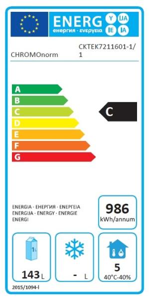 CHROMOnorm Kühltisch GN 1/1, 2 Türen