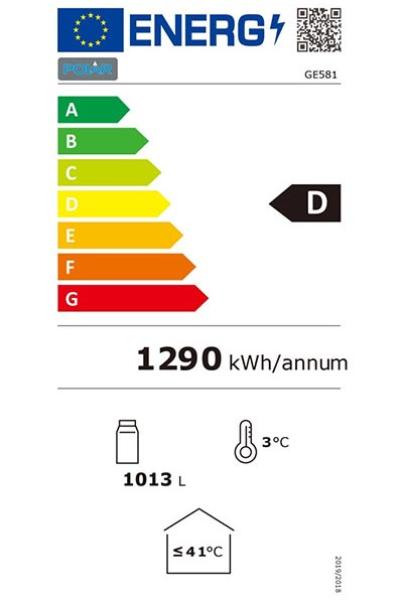 POLAR GE581 Display-Kühlschrank 2 Schiebetüren 950 l