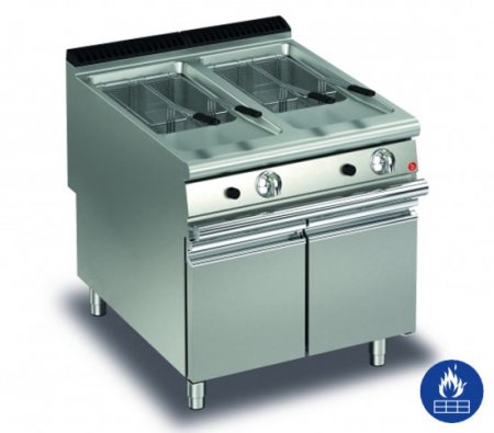 AFG Friteuse Gas 2x20L Standgerät, Queen 900, versandkostenfrei