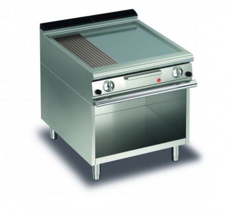 AFG Gas-Grillplatte 13,0 kW glatt+gerillt Standgerät Queen 700, versandkostenfrei