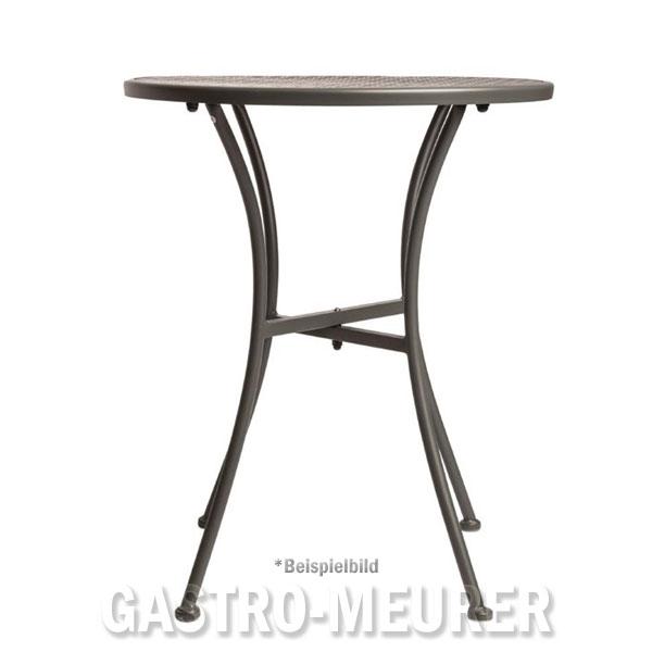 Bolero Bistrotisch rund 60 cm, Stahl, grau