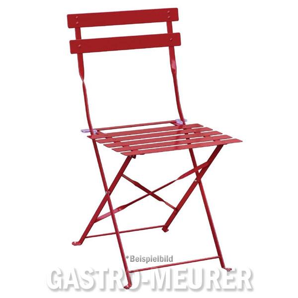 Bolero Klappbare Terrassenstühle Stahl rot, 2 Stück