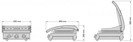 Roband Profi Grillstation GSA610R-F gerillt/glatt