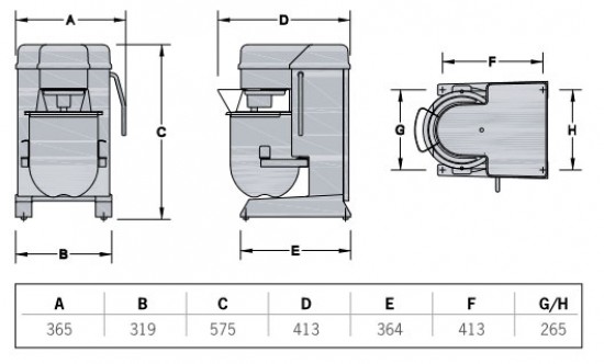 Hobart HSM10N Planetenrührmaschine Tischmodell 10 Liter