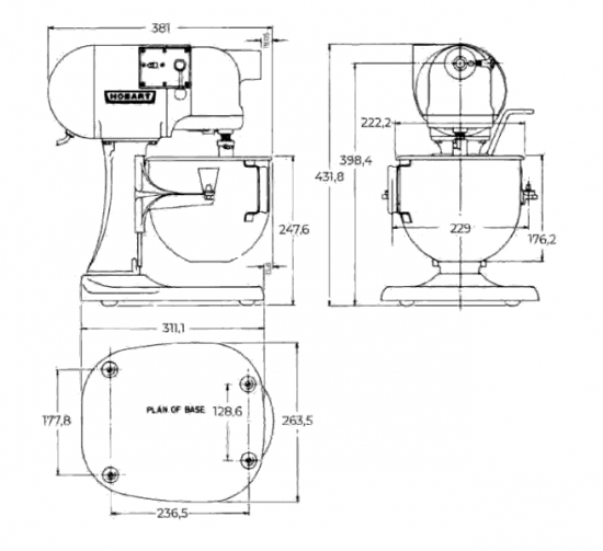 Hobart N50 Universalküchenmaschine 5 Liter