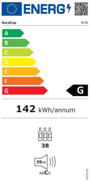 NordCap Weinkühlschrank W38 Compact 2x19 Flaschen