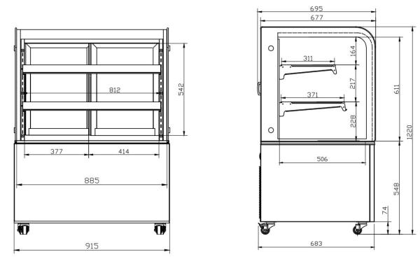 Kühlvitrine 270 Liter