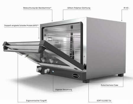 Spidocook SF003 , CALDOBAKE Heissluftofen, 2,7 kW