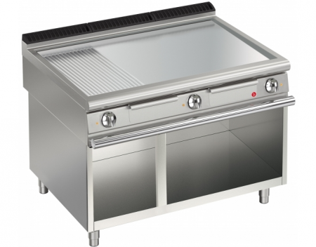 AFG Brat- Grillplatte Elektro glatt-gerillt verchromt 15,0 kW Standgerät, Queen 900, versandkostenfrei