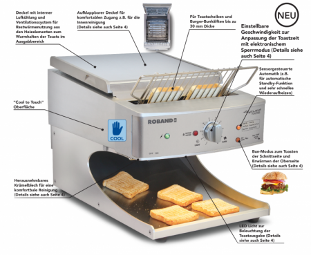 Roband Sycloid® Toaster ST500A-F rot