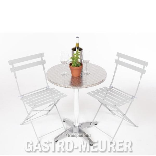 Bolero Bistrotisch rund 1 Bein 60 cm Edelstahl