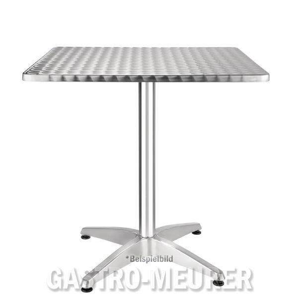 Bolero Bistrotisch quadratisch, 1 Bein, 70 cm, Edelstahl