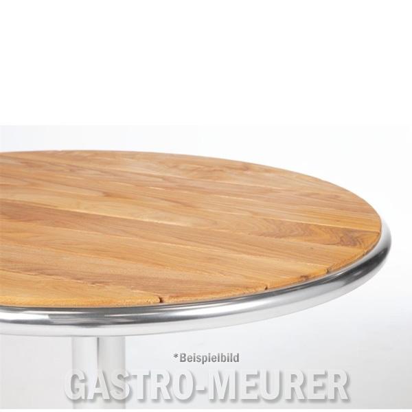 Bolero Bistrotisch rund 1 Bein 60 cm Eschenholz+Edelstahl