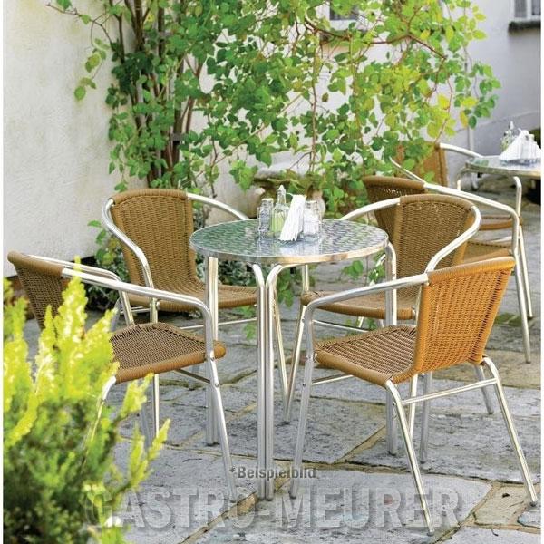 Bolero Bistrotisch rund 60 cm Aluminium