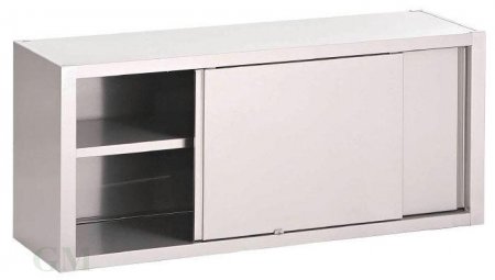 Edelstahl Wandhängeschrank 1200 x 400 mm mit Schiebetüren, versandkostenfrei