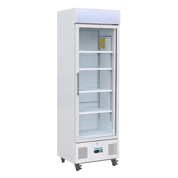 Glastür-Kühlschrank 218 Liter fahrbar