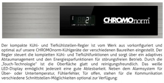 CHROMOnorm Getränketheke , 2 Becken, 3 Türen