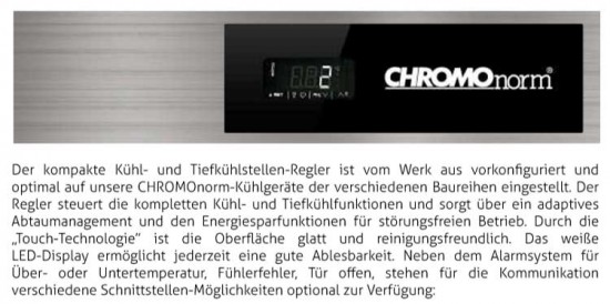 CHROMOnorm STAR Kühlschrank BR 650L GN 2/1