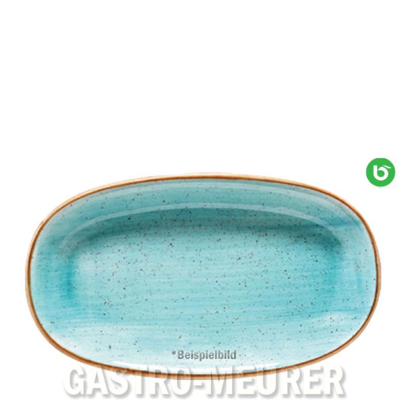 Aura Aqua, Gourmet Platte oval 34 x 19 cm