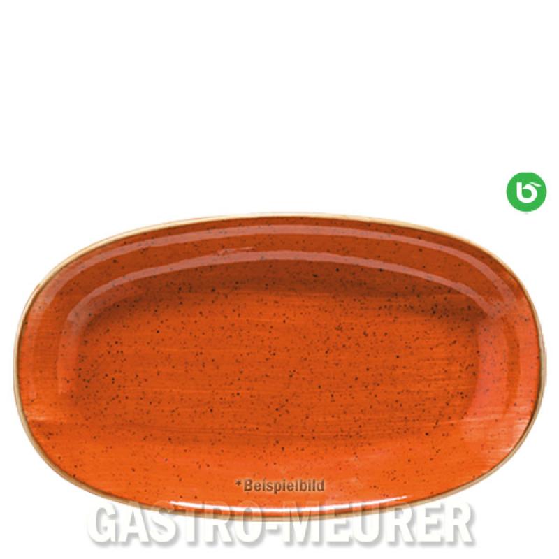 Aura Terracotta, Gourmet Platte oval 34 x 19 cm