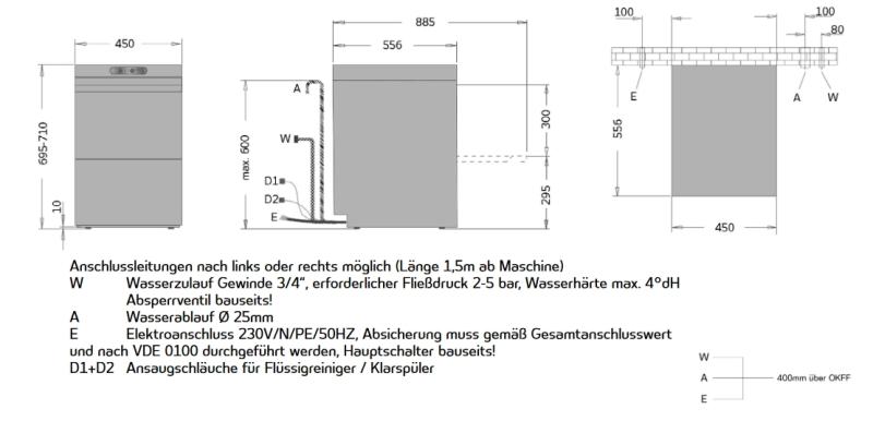 Ackermann U 430-1 Gläser- und Bistrospülmaschine