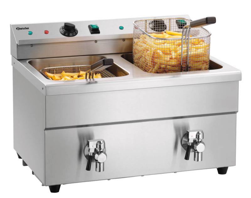 Bartscher Elektro-Doppel-Friteuse 2 x 8 Liter Serie 600, versandkostenfrei