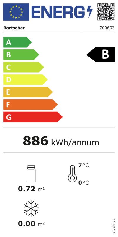 Bartscher Glastürenkühlschrank 700