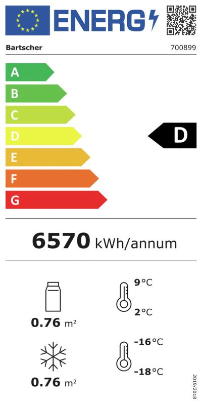 Bartscher Kühl-/Gefrierkombination 820L