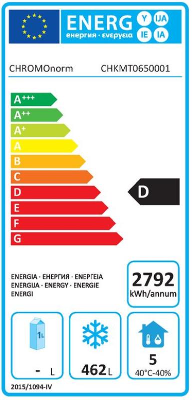 CHROMOnorm STAR-Tiefkühlschrank BR 650 GN 2/1