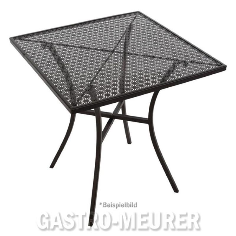 Bolero Bistrotisch quadratisch 70 cm, Stahl, schwarz