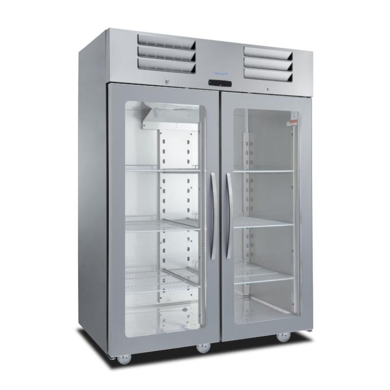 Marecos Excel line Edelstahl 1400 L GN 2/1 Kühlschrank Glastür 221.012