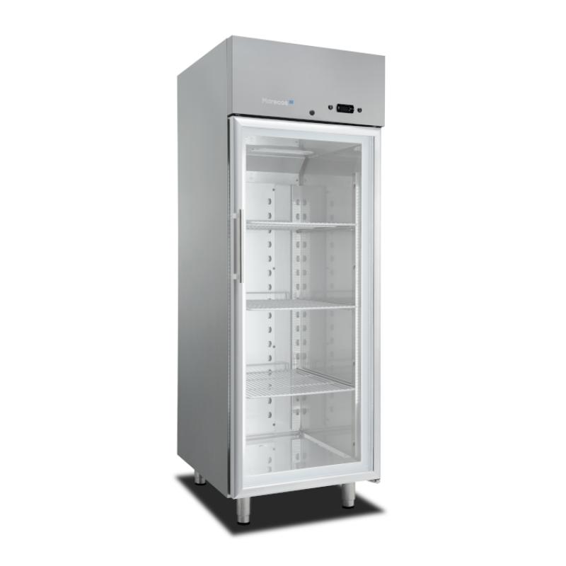 Marecos Softline Edelstahl 700 Liter GN 2/1 Kühlschrank Glastür