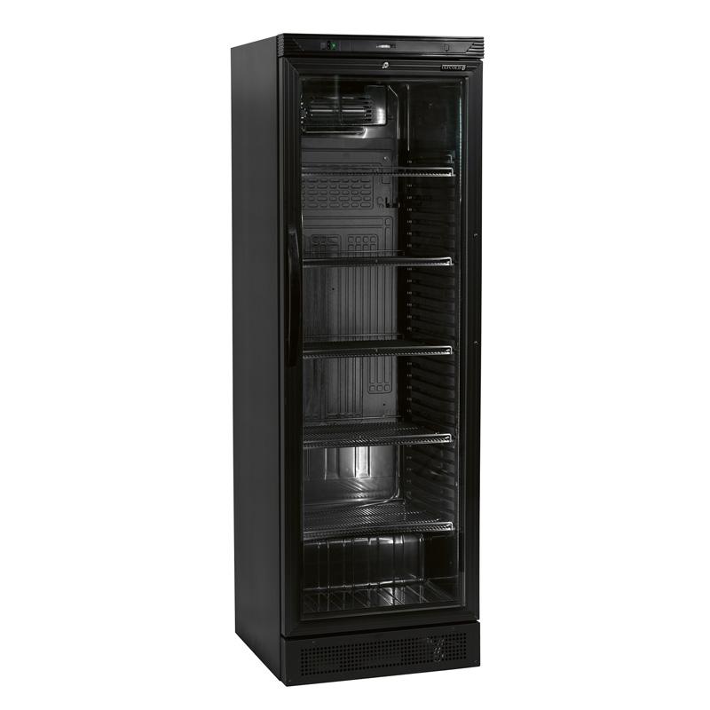 NordCap KU 385 G Black Umluft-Glastürkühlschrank