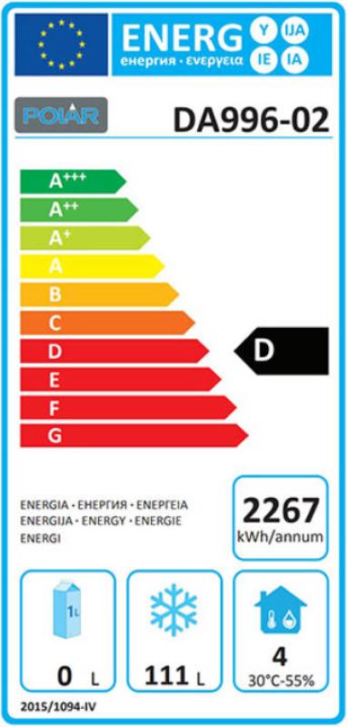 POLAR Unterbau Kühl-, Tiefkühltisch 2-Schübe a 2x 1/1 GN