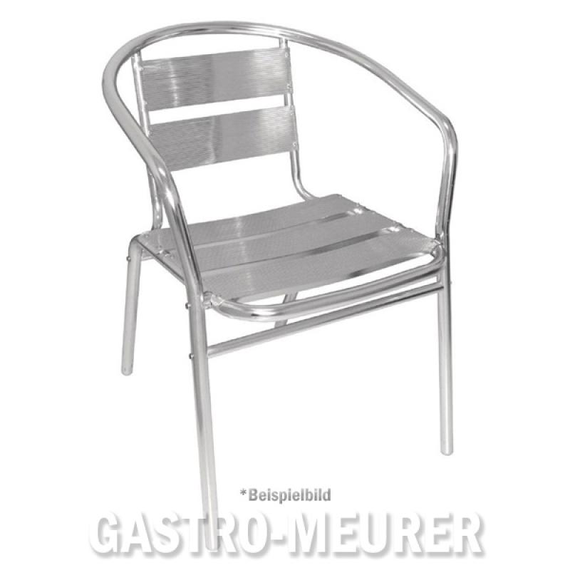 Bolero Bistrostühle stapelbar Aluminium, 4 Stück